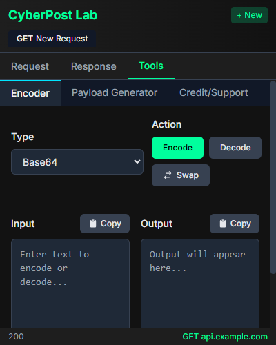 CyberPost Lab Payload Toolbox Screenshot